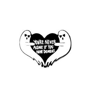 Cute Demon Ghost Heart Enamel Pin